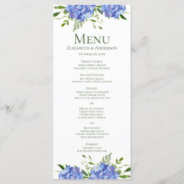 Menu Casamento de Hortênsias Azuis