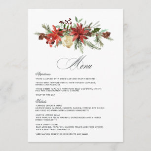 Menu Casamento de Inverno com Floresta Sonhadora e Semp