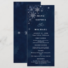 Menu Casamento de Inverno Flocos de Neve à Meia-Noite