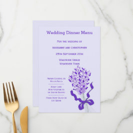 Menu Casamento de Lavanda Blush