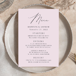 Menu Casamento de Lavandas Elegante Moderno
