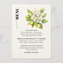 Menu Casamento de Lemon & Magnolia Floral Citrus