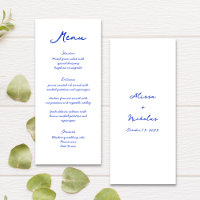 Casamento de Letra Azul Moderno com Escrita Manual