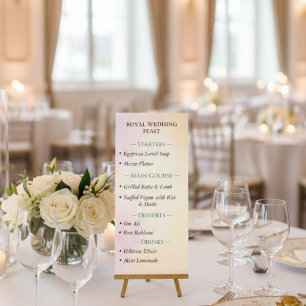 Menu Casamento de Lotus Egípcio Antigo