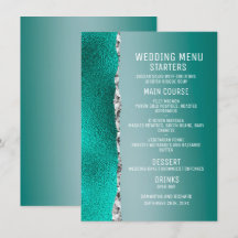 Casamento De Lúpulo De Lúpulo Teal Turquoise Silve
