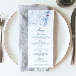 Menu Casamento de Mapa de Nova Jersey no Parque Asbury
