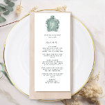 Menu Casamento de Monograma Verde Elegante e Eterno<br><div class="desc">Coloque o tom para as suas mesas de casamento com um belo menu de casamento monograma, com um monograma lindamente ornamentado em tons verdes e luxuosos, centrado com um fundo verde claro realçando as iniciais do casal. A design exumenta a elegância do eterno, complementada por uma formulação na moda em...</div>