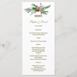 Menu Casamento de Natal Charming Pine Cone Berry