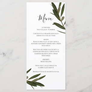 Menu Casamento de Oliveira Greenery