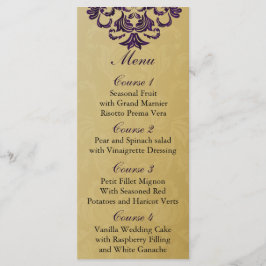 menu Casamento de ouro roxo