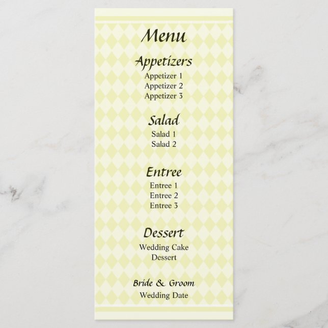 Menu Casamento de Ouros Rosa (Frente)