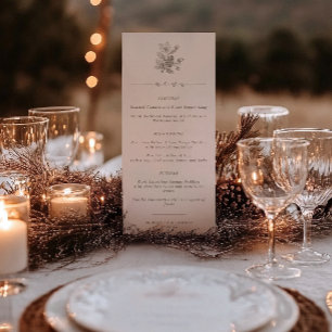 Menu Casamento de Outono com Grafia de Bolota e Pinha E