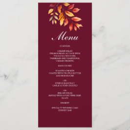 Menu Casamento de Outono em Borgonha