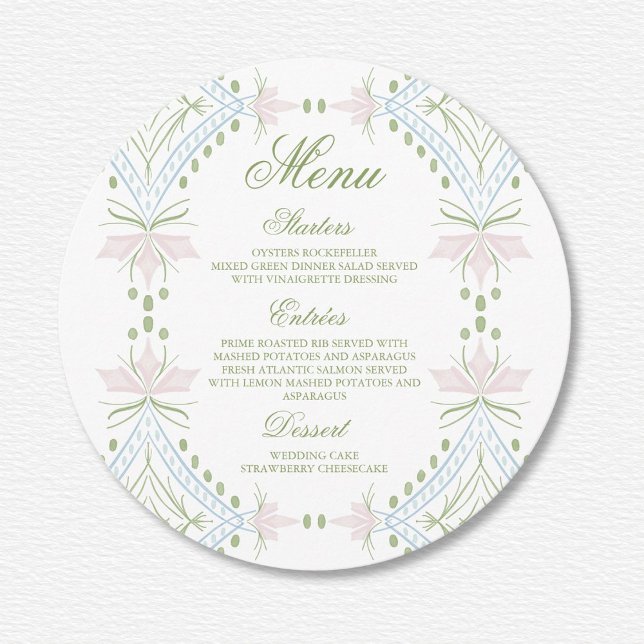 Menu Casamento de Padrão de Diamante Elegante (Criador carregado)