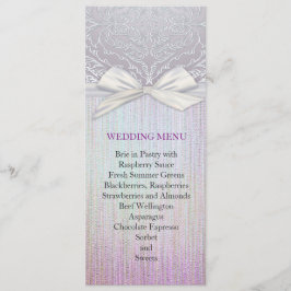 Menu Casamento de Pastel de Lavanda de Faixa de  d