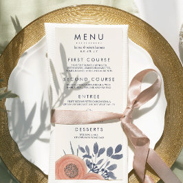 Menu Casamento de Peach Poppies