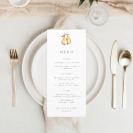 Menu Casamento de Peras Elegantes