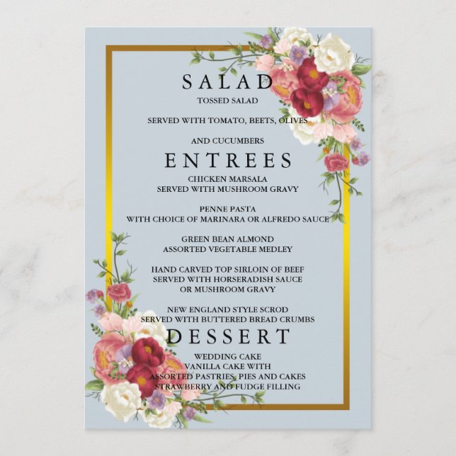 Menu Casamento de Pêssego com Enxovelamento de Cinzas D (Frente)