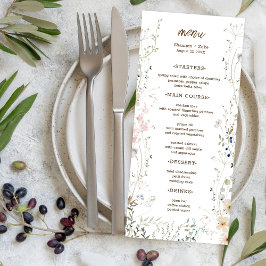 Menu Casamento de Petite Wildflower