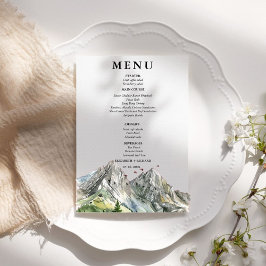 Menu Casamento de Pinheiros da Floresta Russa da Flores