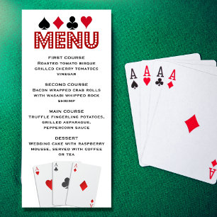 Menu Casamento de Poker em Las Vegas