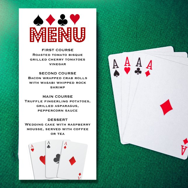 Menu Casamento de Poker em Las Vegas (Criador carregado)