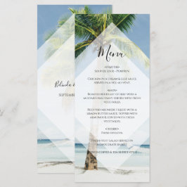 Menu Casamento de Praia de Palmeiras Tropicais