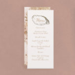Menu Casamento de Praia Mínima de Ostra Moderna<br><div class="desc">Lindos menus de Beachy para o seu casamento ou assado de ostras! Os sotaques de cor d'água e cor d'água dão a estes uma elegância de praia elegante. Localizar itens correspondentes no meu compro. Use o recurso de personalização para editar os detalhes.</div>