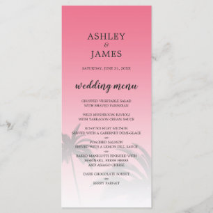 Menu Casamento de Praia Tropical de Palma Rosa