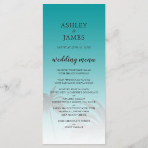Menu Casamento de Praia Tropical de Palma Verde