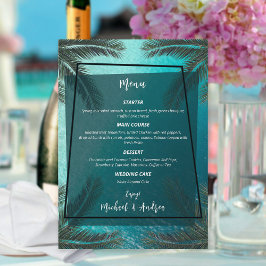 Menu Casamento de praia tropical Venue Summer Ocean