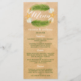 Menu Casamento de praia Tropical Wreath Sandy