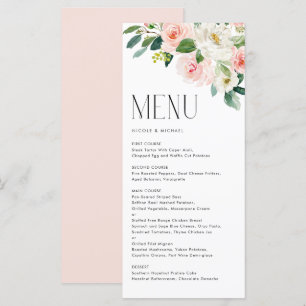 Menu Casamento de primavera das Flores de Jardim Bonito