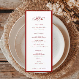 Menu Casamento de Rico Elegante Clássico de Apetit Bon