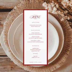 Menu Casamento de Rico Elegante Clássico de Apetit Bon 