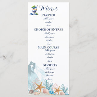 Menu Casamento de Romance Elegante na Costa