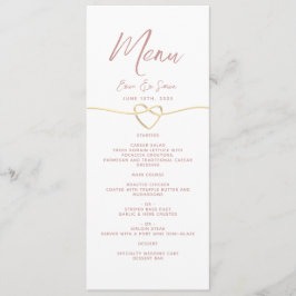 Menu Casamento de Rosa Minimalista Dusty