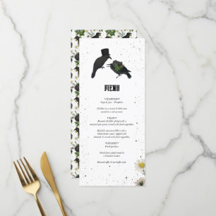 Menu Casamento de Rosas Negras do Halloween