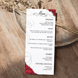 Menu Casamento de Rosas vermelhas