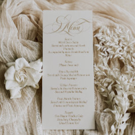 Menu Casamento de roteiro simples marfim
