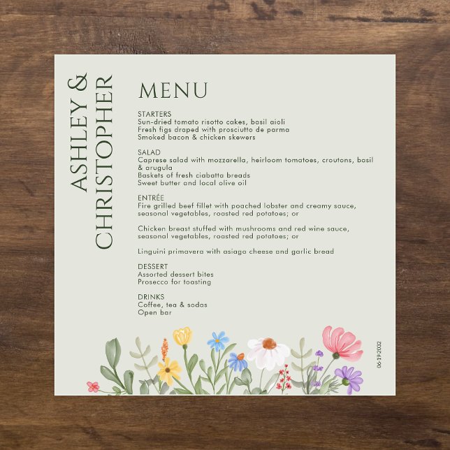 Menu Casamento de Sage Moles de Flor Selvagem Russo Mod (Criador carregado)