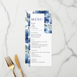 Menu Casamento de Serenidade em Flores de Água Azul