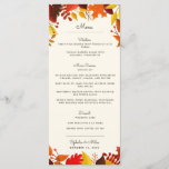 Menu Casamento de Sucursais de outono<br><div class="desc">Este encantador cardápio do outono,  com as características do cardápio do casamento,  sai ao longo de cima e de baixo. O modelo de menu é dividido em iniciadores,  curso principal e sobremesa,  mas é facilmente editável para fazer com que ele ajustado seu evento de outono.</div>