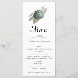 Menu Casamento de Traço Clam Watercolor
