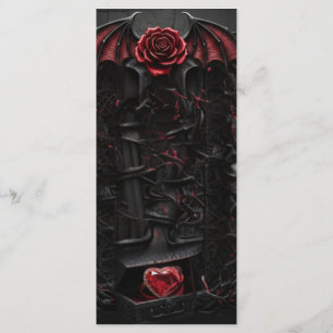 Menu Casamento de Vampiro Gótico de Noite Eterna Romanc