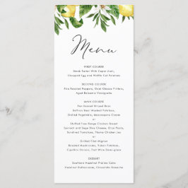 Menu Casamento de Verão com Lemon e Greenery
