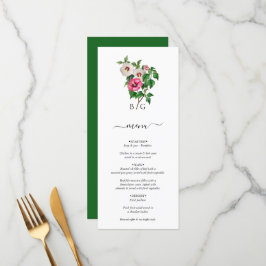 Menu Casamento de Verão de Hibiscus Tropical Watercolor