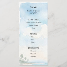 Menu Casamento Destino Praia Aquarela