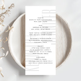 Menu Casamento DETALHADO Mínimo E Moderno do Ultra VAMO