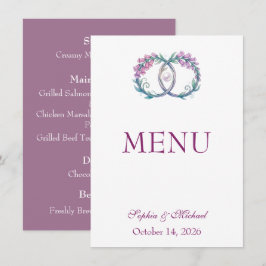 Menu Casamento digitalis raposas românticas